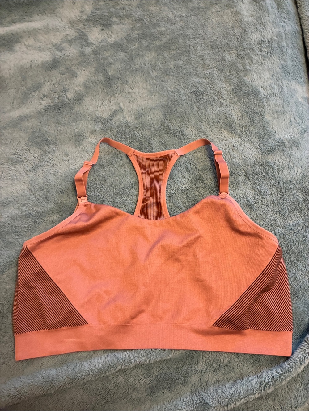 Auden - Nursing bra - lightly lined. 
Seamless Racerback Bralette style.